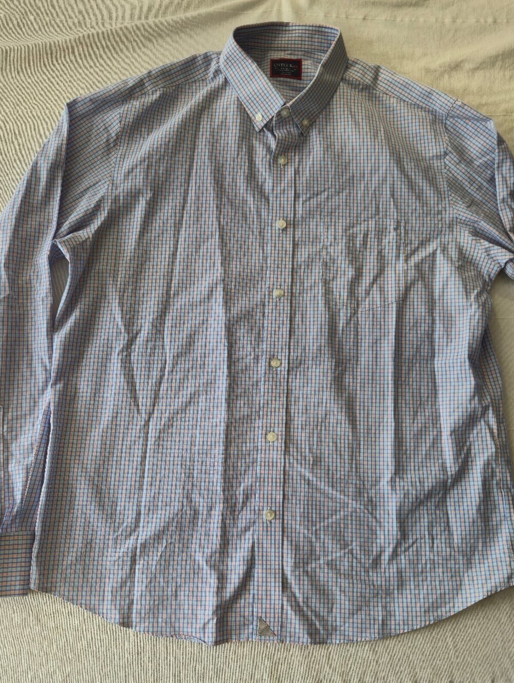 UNTUCKit Men's Slim Fit Wrinkle Free Button-Down Shirt, X-Large